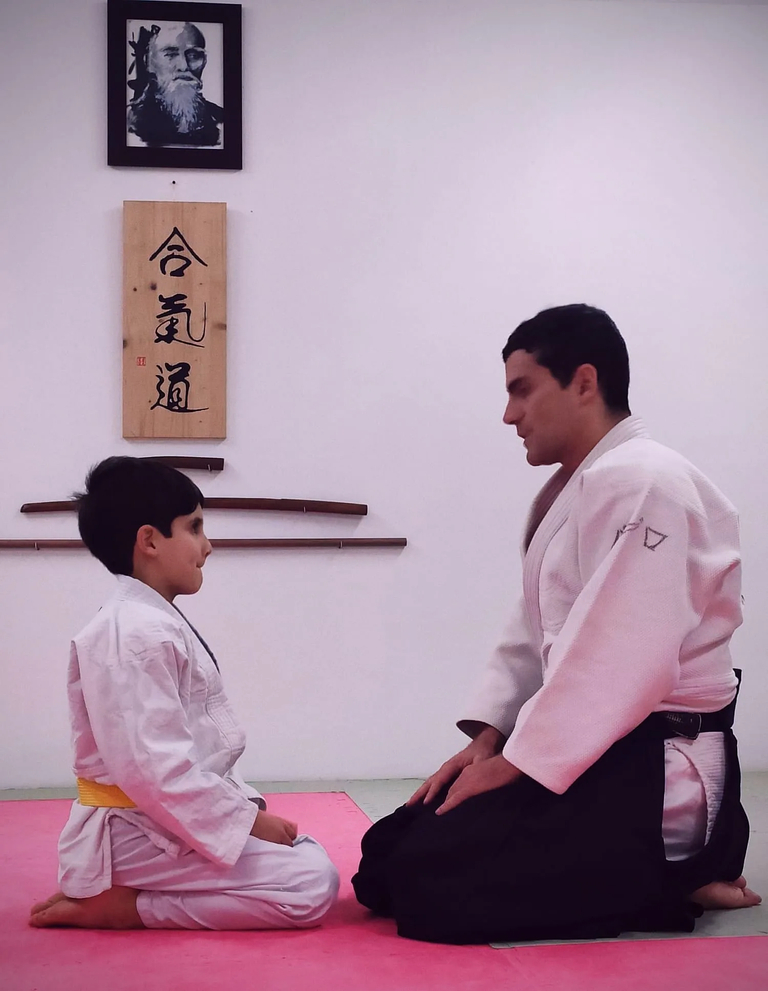 Children learning Aikido movements