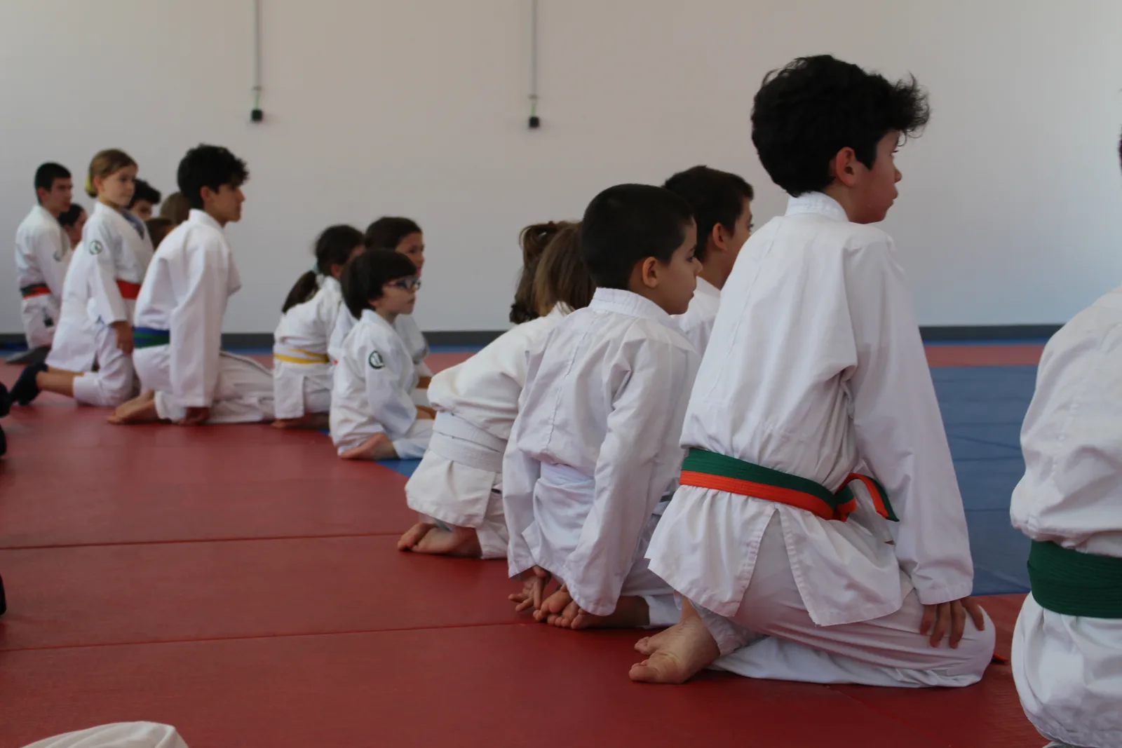 Concentration during a children's Aikido class